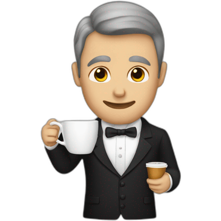 mr bond drinking coffee emoji