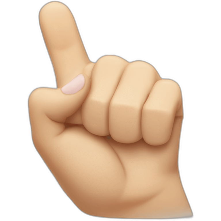 Closed fist Removing another finger between two fingers emoji