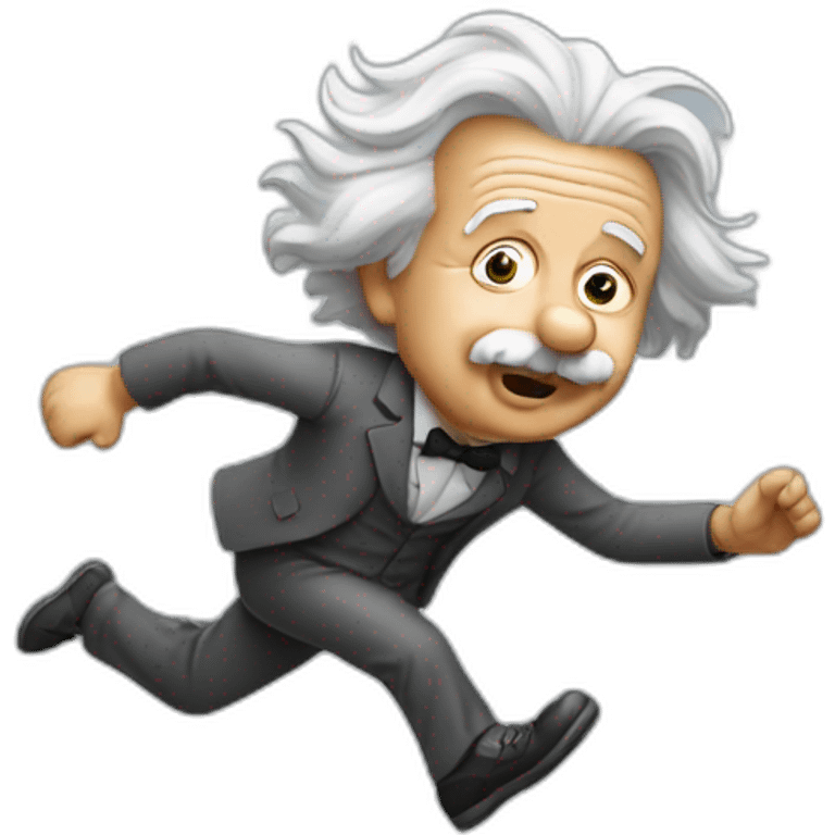 Albert Einstein running out of ideas emoji