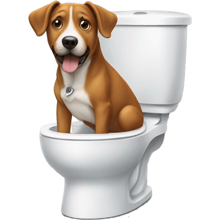 Dog on toilet emoji