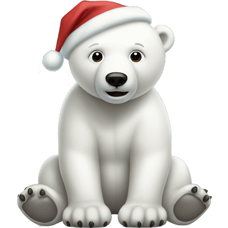 christmas polar bear emoji