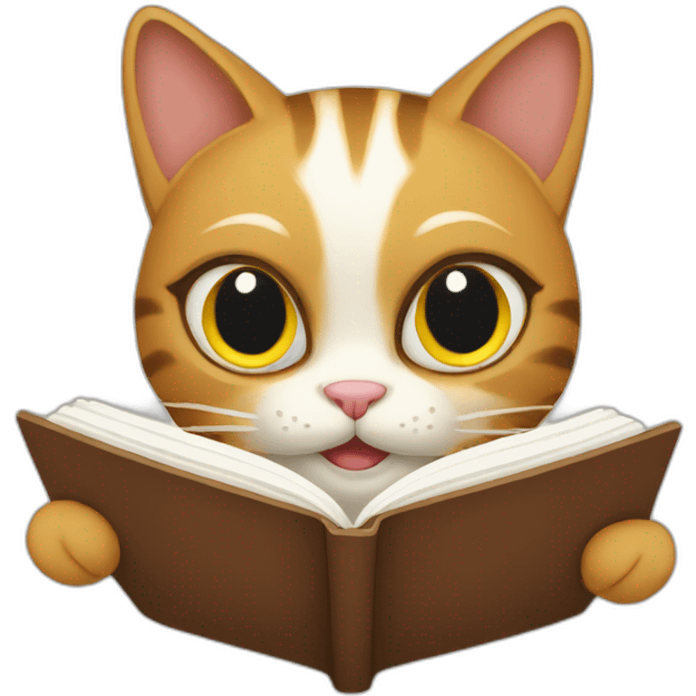 Cat reading  emoji