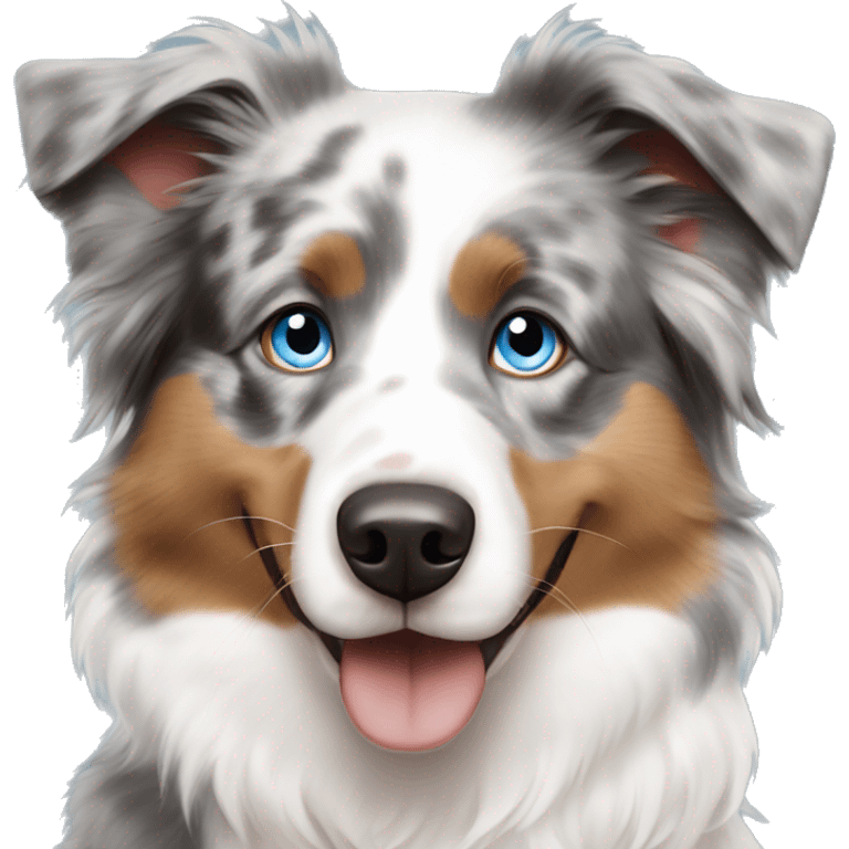 Blue eyed Australian shepherd  emoji