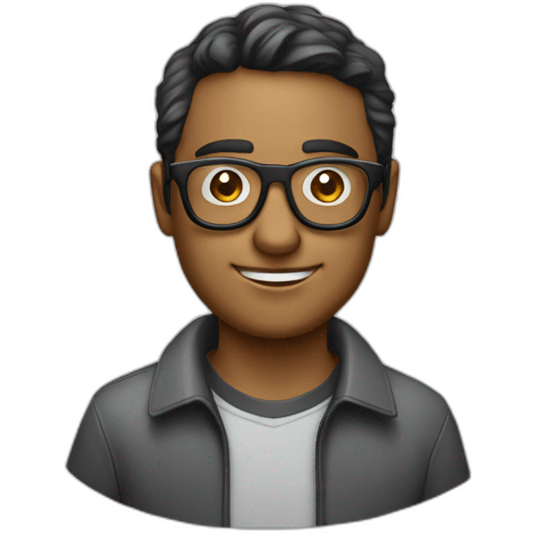 geeky software engineer, combining the classic nerd glasses with the nostalgic floppy disk emoji