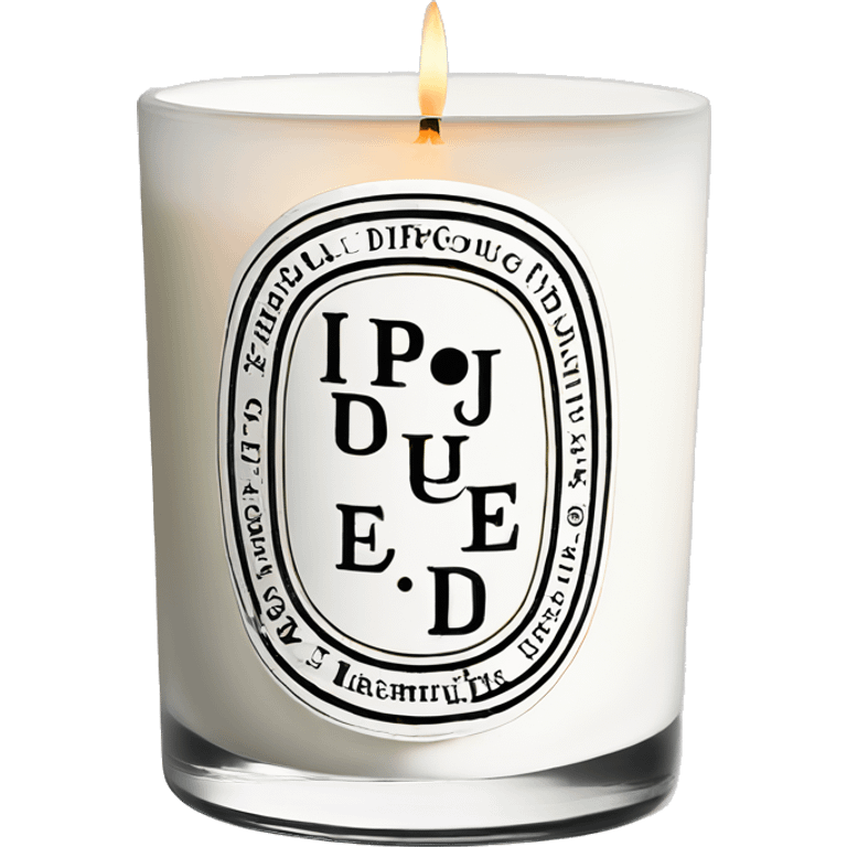 realistic white  coloured diptyque branded candle emoji