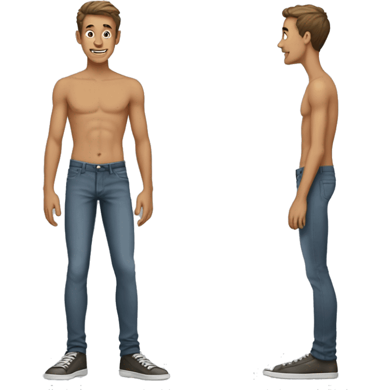 Skinny guy with no girls emoji