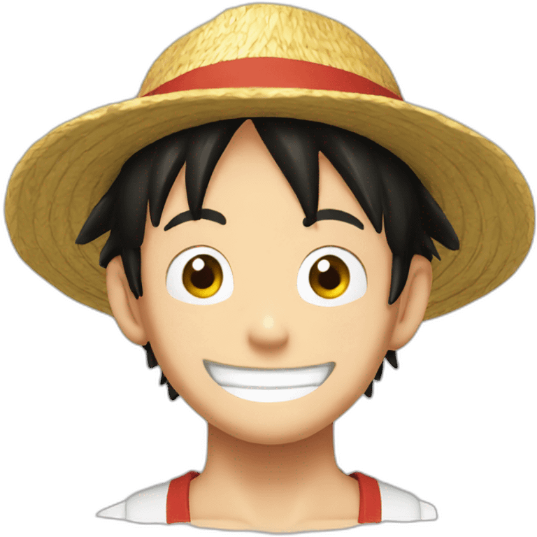 luffy profile smile with hat emoji