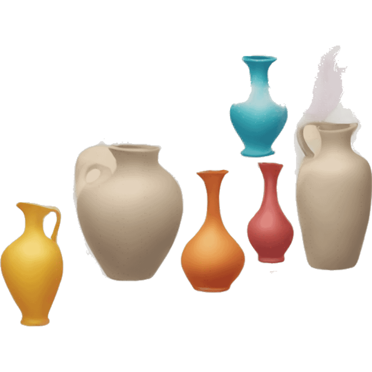 Colorful vases emoji