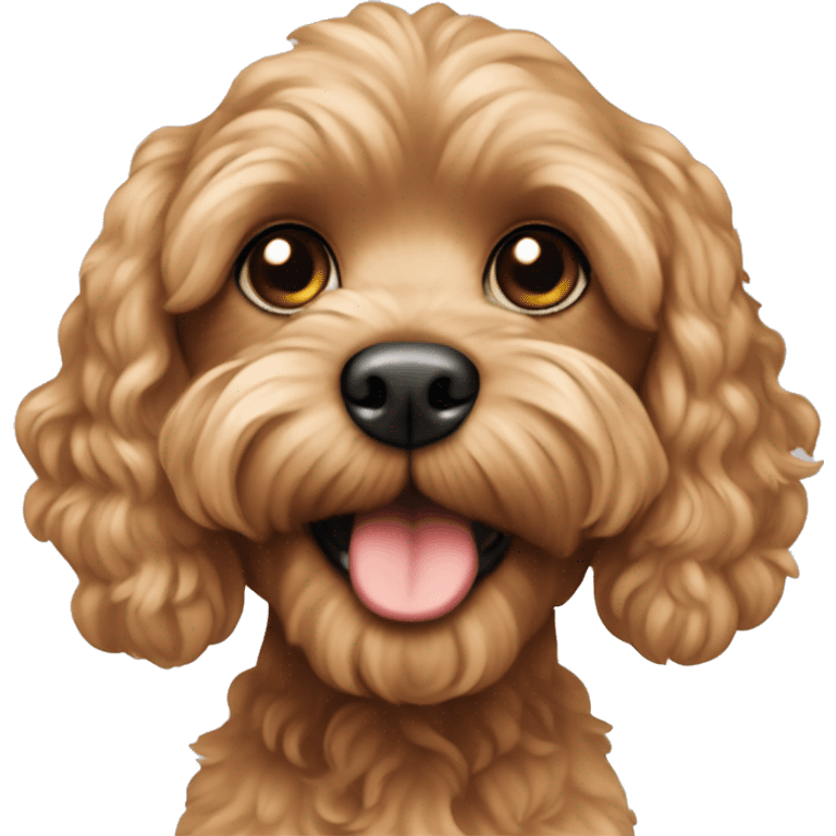 A beige cavapoo  emoji