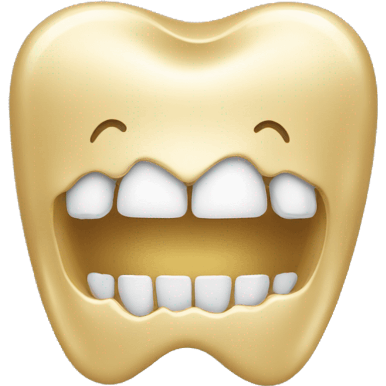 Teeth gold grill  emoji