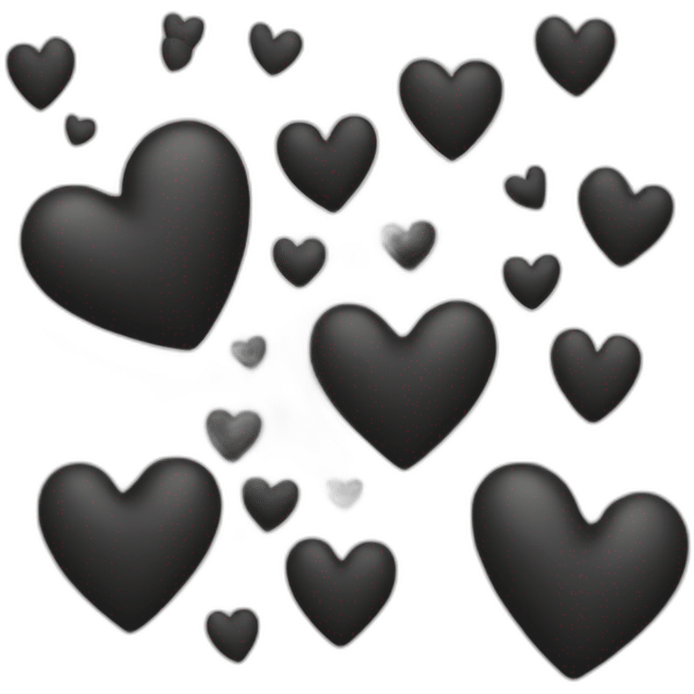 Black white heart emoji