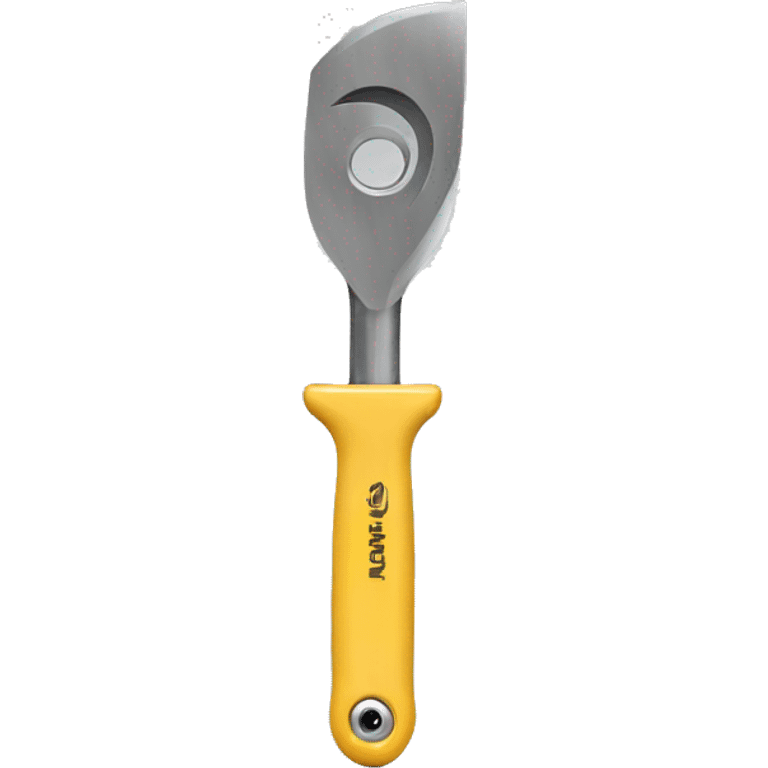 wide eyed holding cutting tool emoji