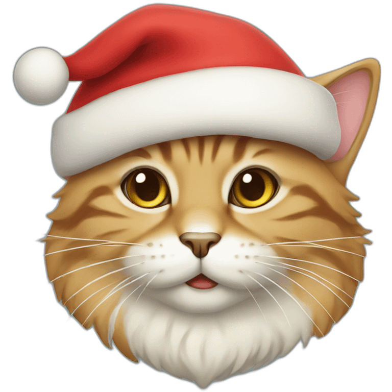 Santa cat emoji