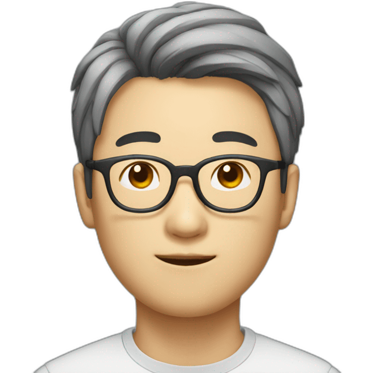 korean guy wearing glasses emoji