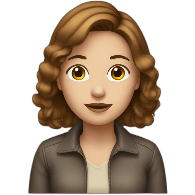 brown-haired girl with bob designer interior emoji