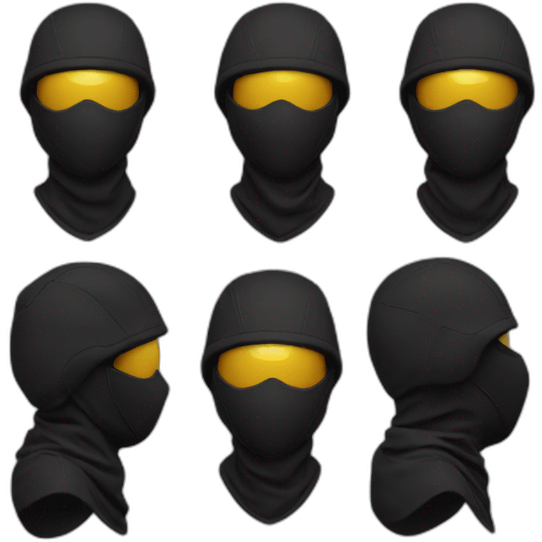 Skimask black emoji