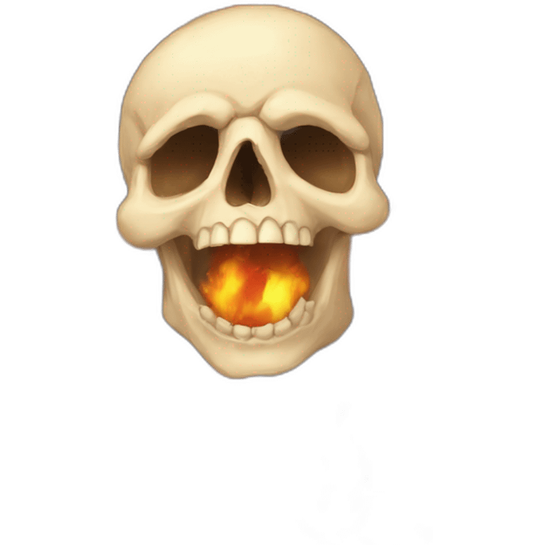 fire-breathing skull emoji