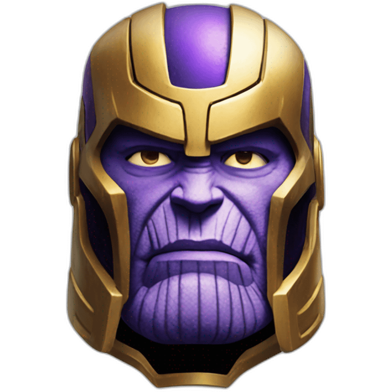 Thanos with his helmet emoji