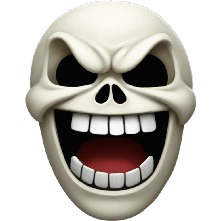 Laughing evil skull emoji