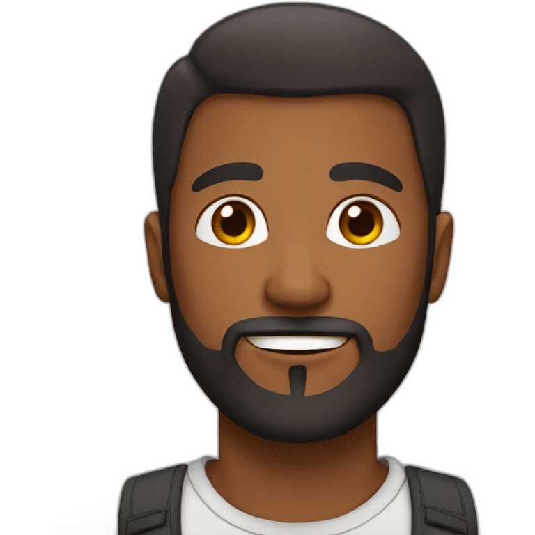 Brown skinned guy with beard emoji