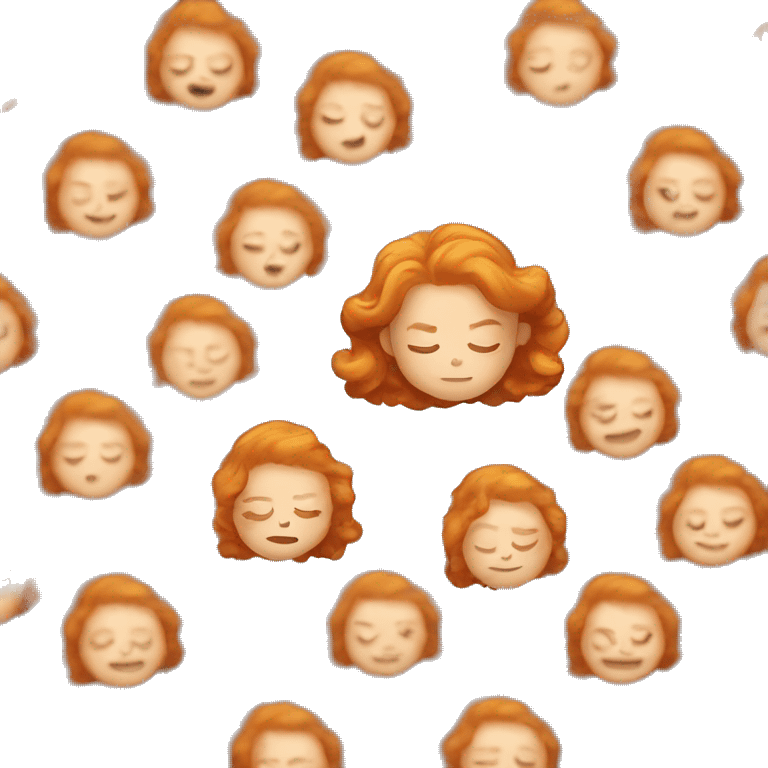 Ginger pretty woman sleeping emoji