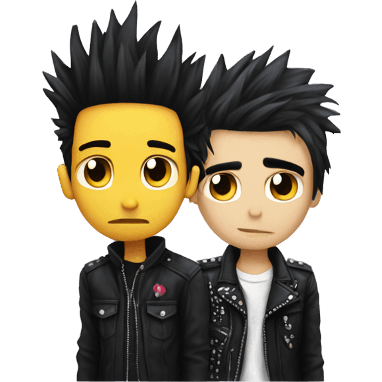 emo guy with punk guy best friend emoji