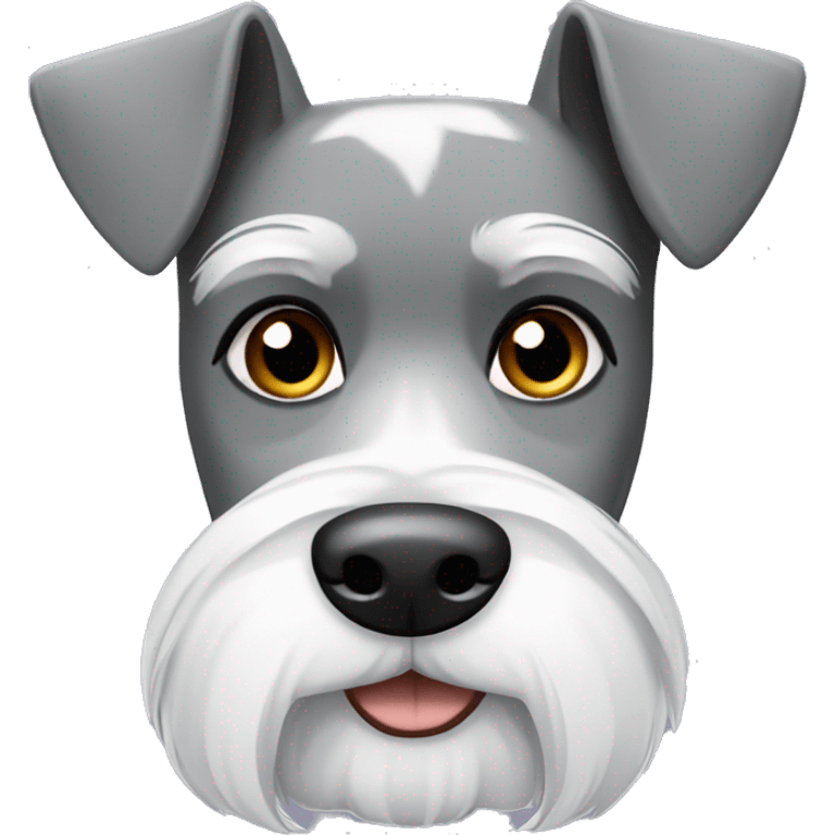 Gray and white schnauzer emoji