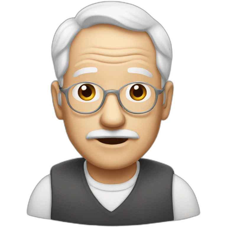 Grandpa white emoji