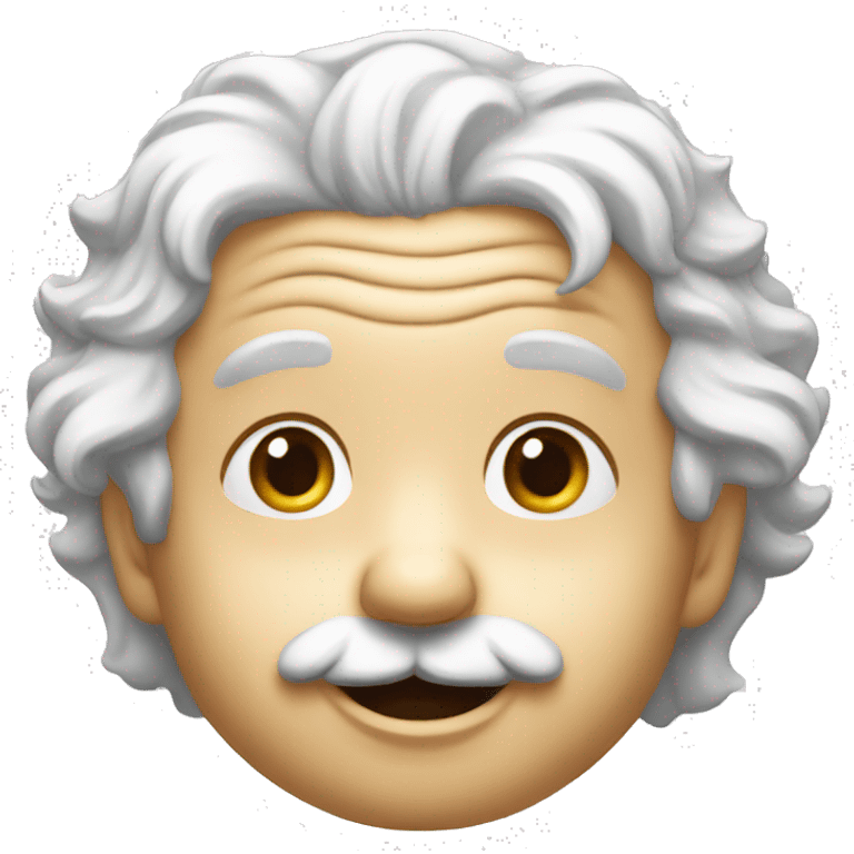 albert einstein happy silver baby face emoji