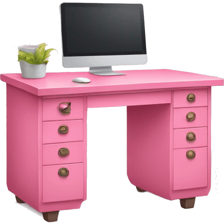 Pink desk  emoji