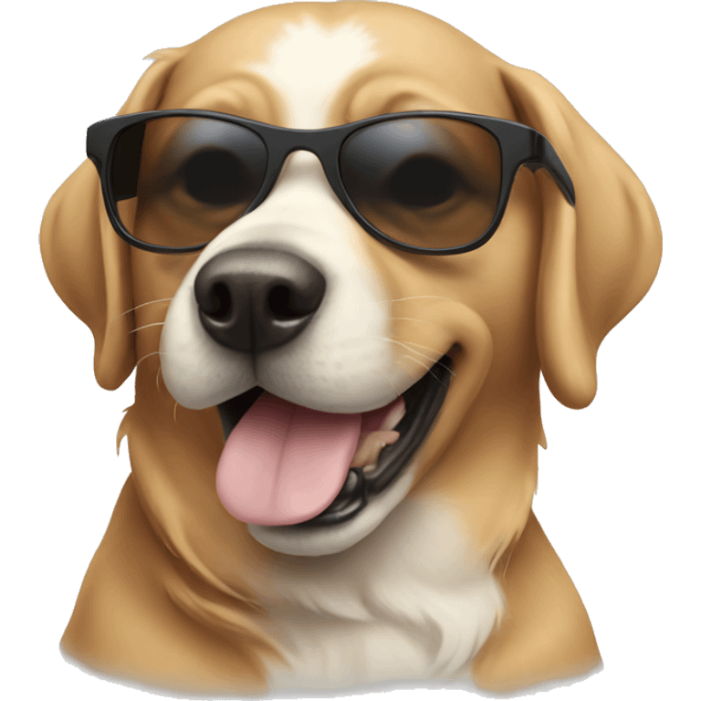 Dog wearing sunglasses emoji