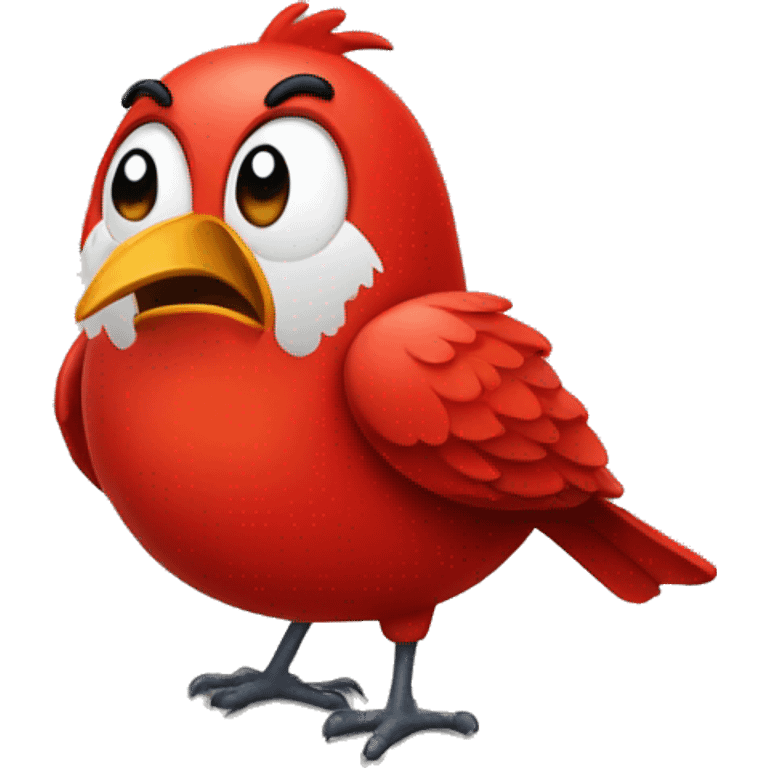 Red bird shouting with the text "PLEASE RESPOND" emoji