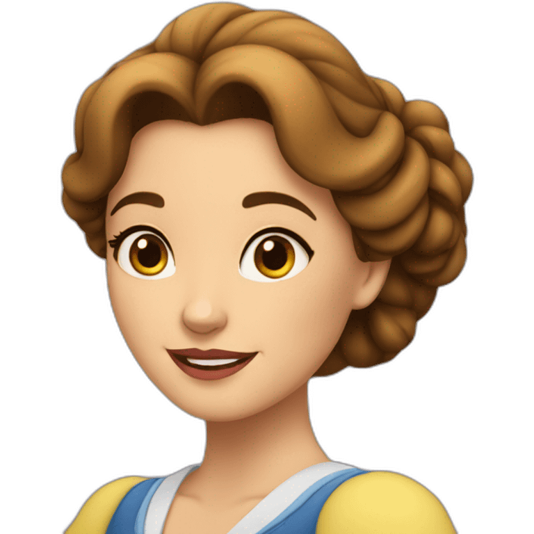 disney belle as a teacher emoji