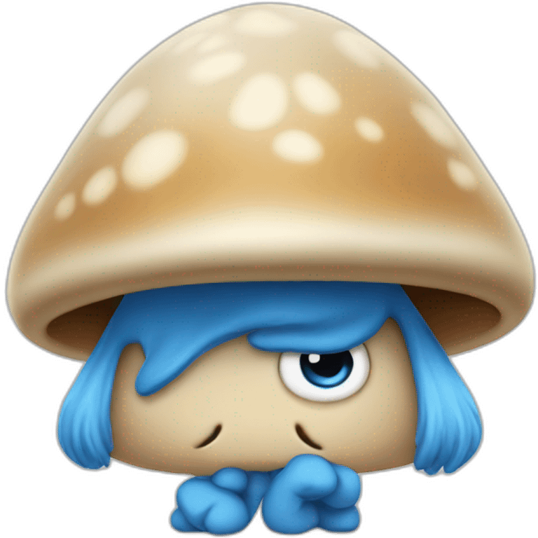 mushroom smurf emoji