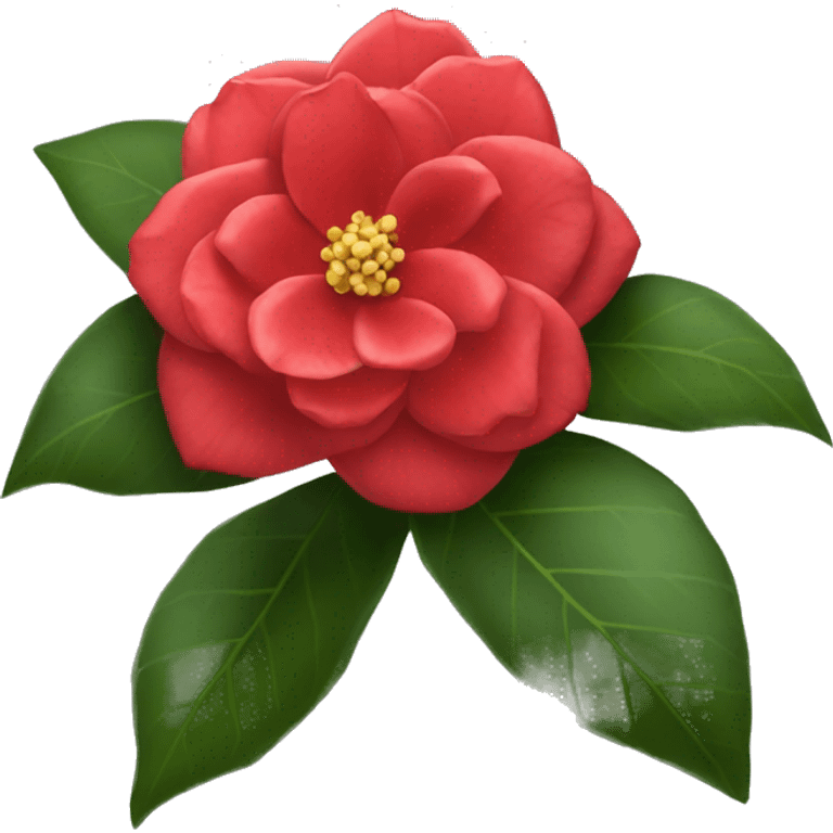 Red Yuletide Camellia emoji