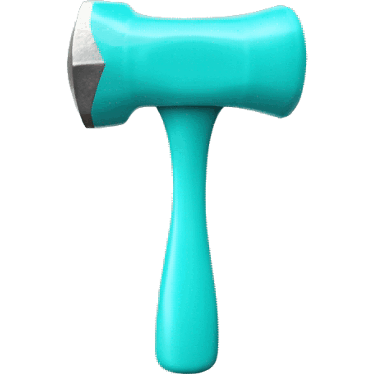 Realistic turquoi hammer isolated.  emoji