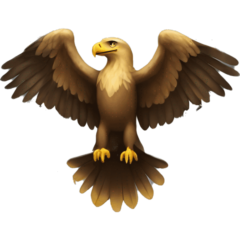 Golden eagle with clocks emoji