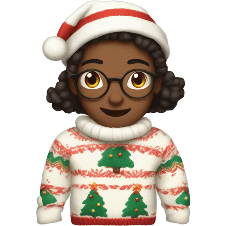 A cute and cozy sweater Christmas  emoji