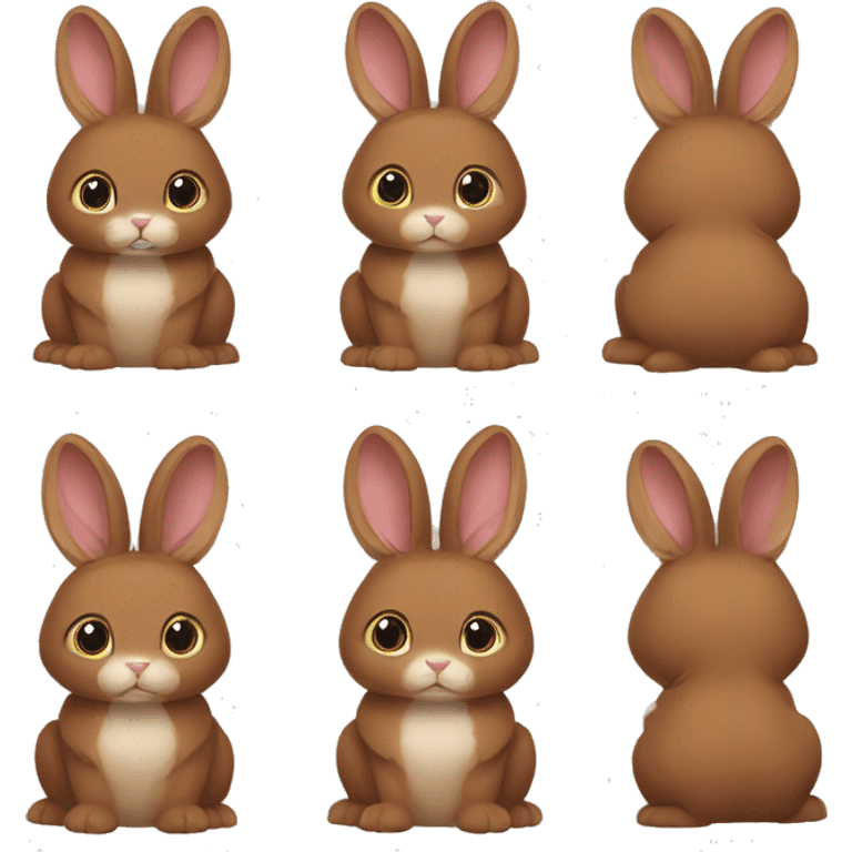 Brown Bunny with one floppy ear  emoji