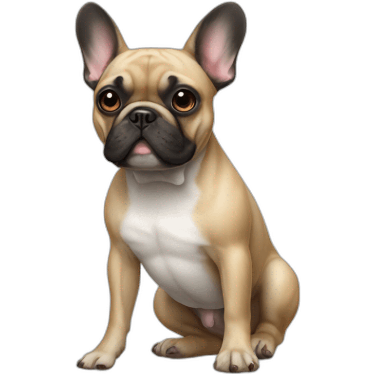 FRENCH BULLDOg with pantyhose emoji