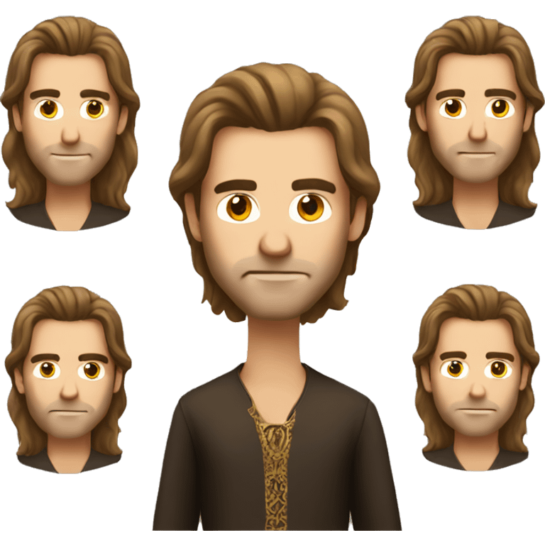 arrogant rich male with long brown hair emoji