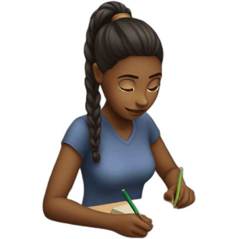 A girl studying  emoji