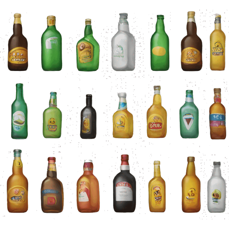 row of alcohol bottles emoji