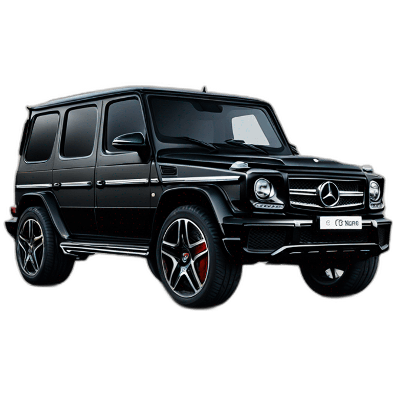 black-mercedes-benz-G-Class-Dubai emoji