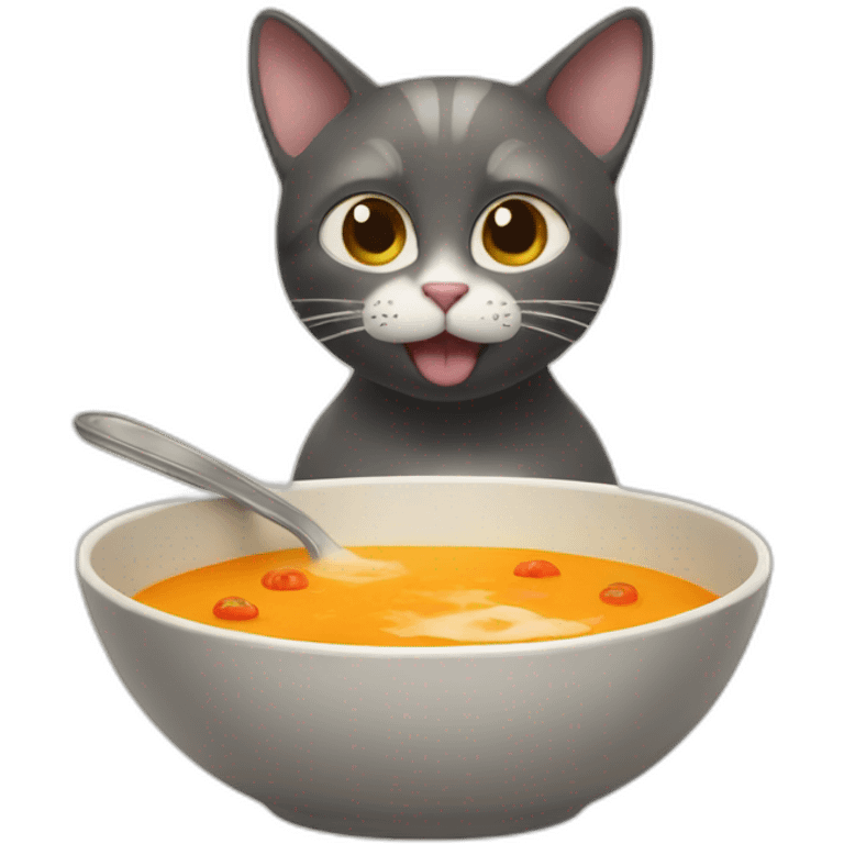 cat with soup  emoji