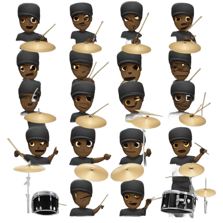 Groove guardian drummer on drummer with extra cymbals  emoji