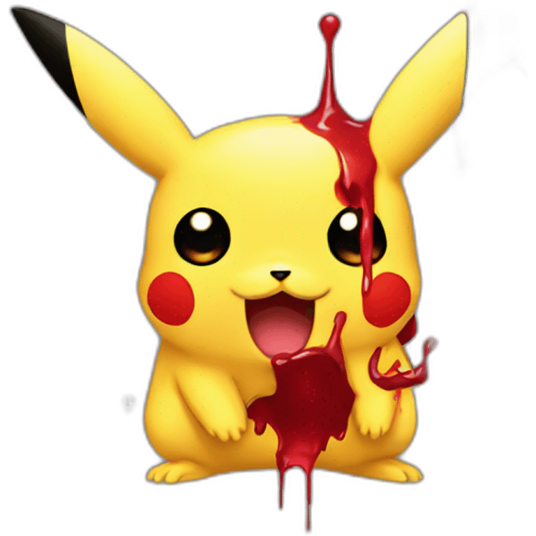 bleeding pikachu emoji