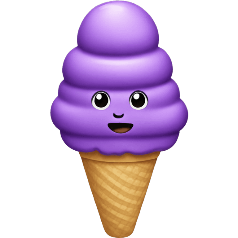 Purple ice cream emoji