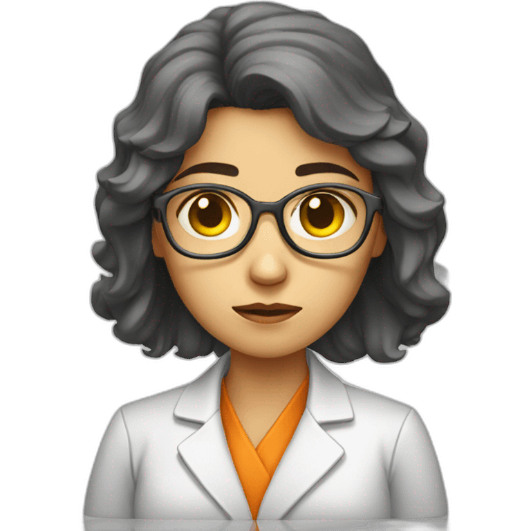 sad female scientist emoji