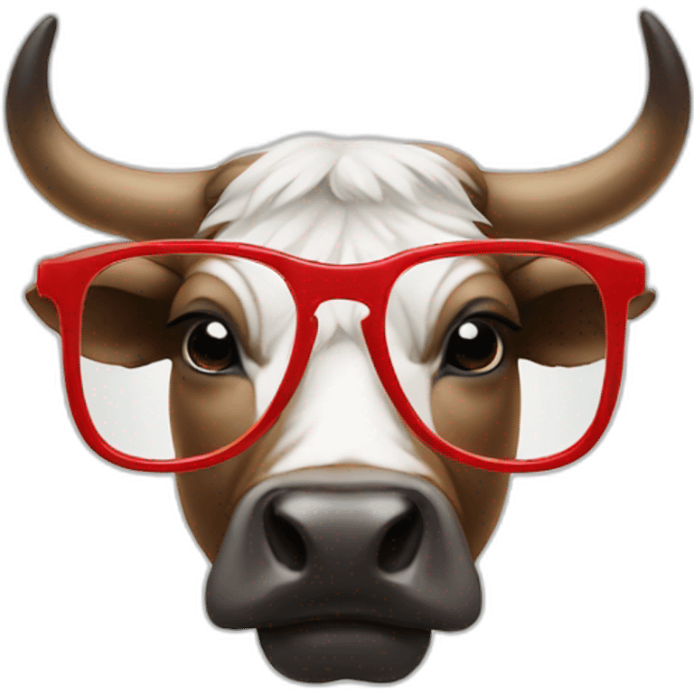 bull head with glasses emoji